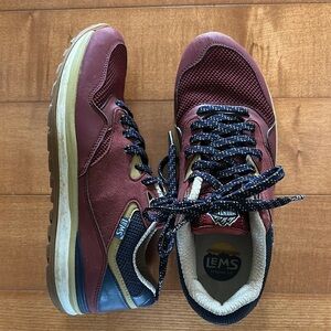 LEMS Women's Sneakers - Burgundy and Gold